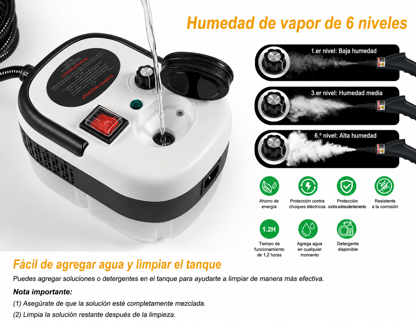 Maquina de Limpieza Vapor 2500w